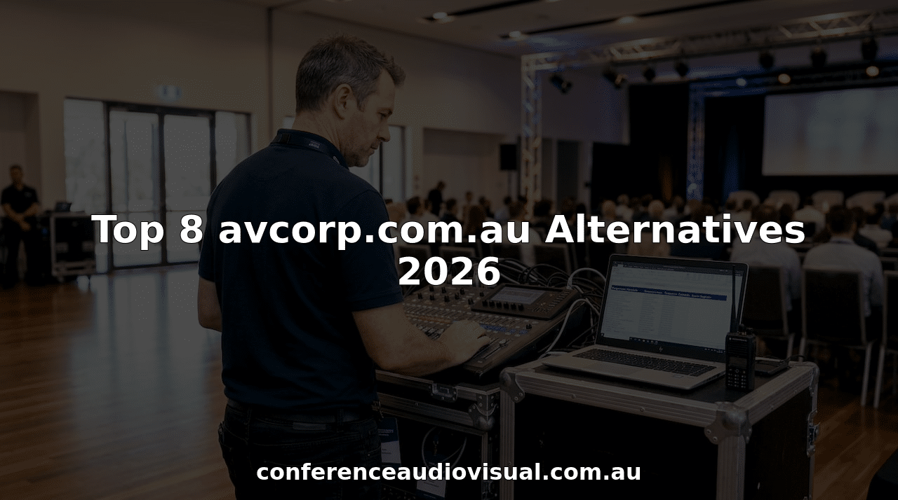 AV technician running live corporate event
